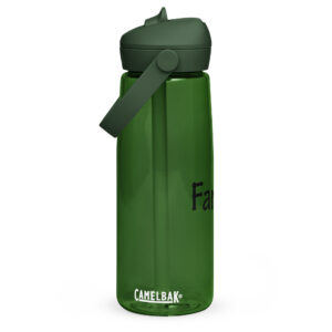 Flip straw water bottle