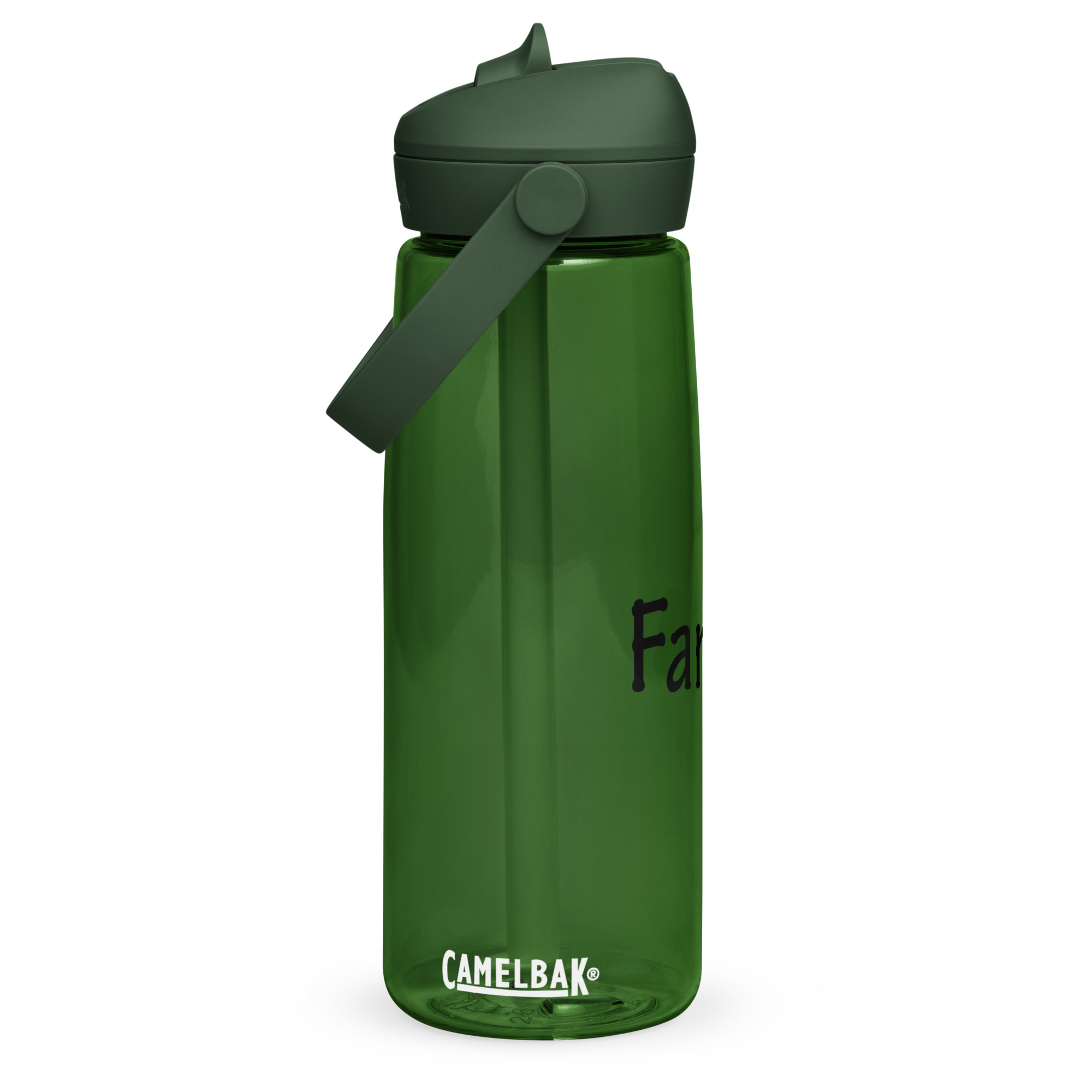 Flip straw water bottle